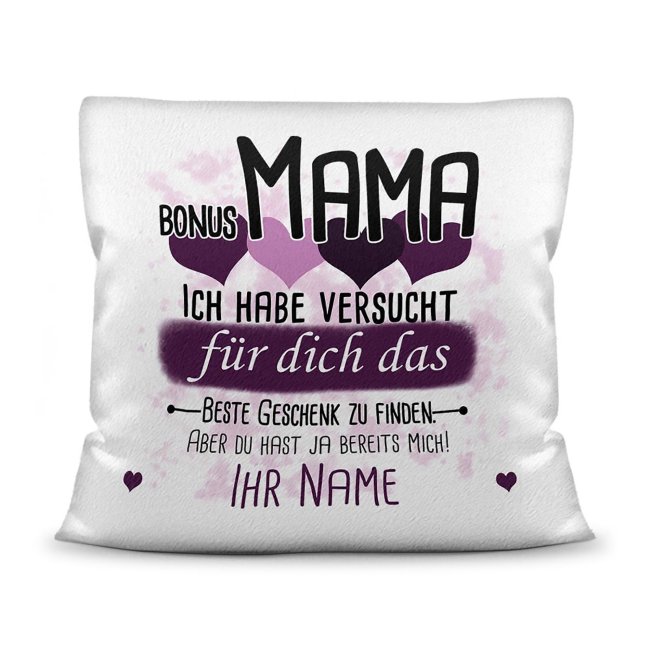 Du suchst das beste Geschenk für die Bonusmama? Dann ist dieses personalisierte Namenskissen genau richtig. Ergänze das Kissen mit dem Namen des...