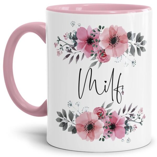 Lustige Bürotasse mit Blümchenmotiv und frechem Spruch für den Schreibtisch oder Zuhause. Witzige Geschenkidee für die beste Freundin - toll als...