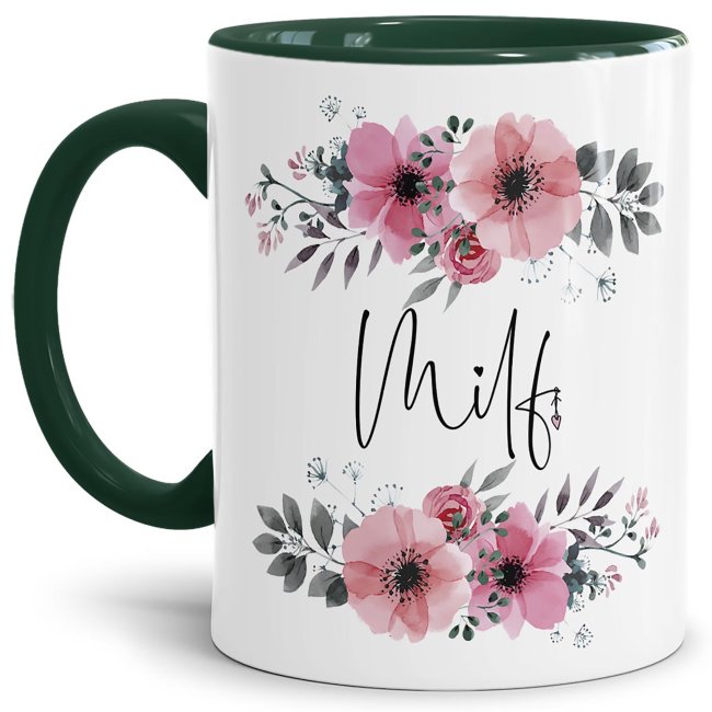 Lustige Bürotasse mit Blümchenmotiv und frechem Spruch für den Schreibtisch oder Zuhause. Witzige Geschenkidee für die beste Freundin - toll als...