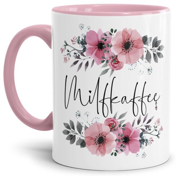 Lustige Bürotasse mit Blümchenmotiv und frechem Spruch für den Schreibtisch oder Zuhause. Witzige Geschenkidee für die beste Freundin - toll als...