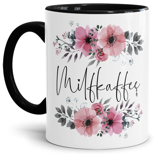 Lustige Bürotasse mit Blümchenmotiv und frechem Spruch für den Schreibtisch oder Zuhause. Witzige Geschenkidee für die beste Freundin - toll als...