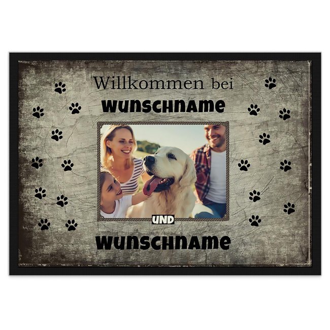 Ihr habt ein Haustier in der Familie und möchtet das auch eurem Besuch an der Wohnungstür übermitteln? Dann gestaltet euren eigenen Willkommen...