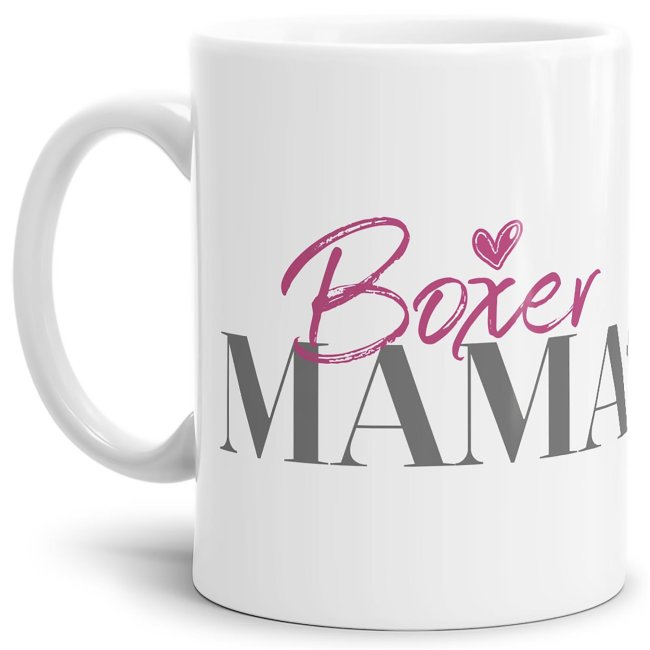 Liebevoll gestaltete Keramik-Tasse mit Hunderassen für Hundemamas -Boxer - Diese neue Lieblingstasse ist das perfekte Geschenk für Hundebesitzer...