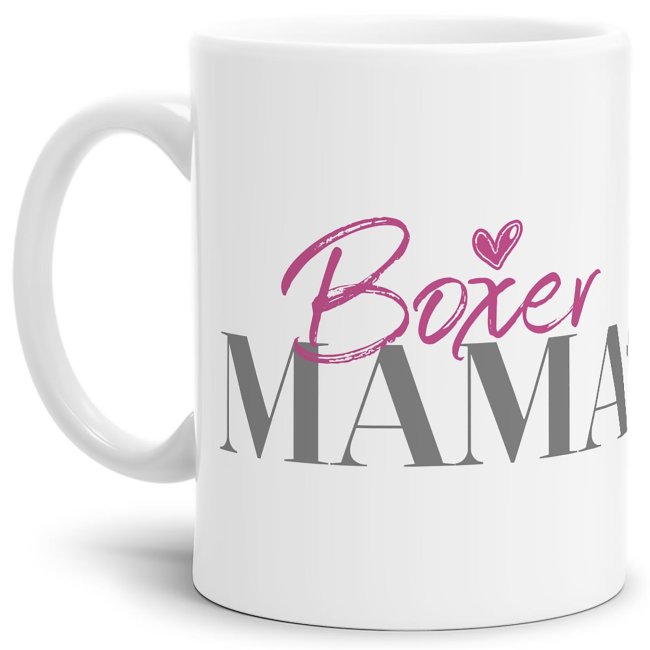 Liebevoll gestaltete Keramik-Tasse mit Hunderassen für Hundemamas -Boxer - Diese neue Lieblingstasse ist das perfekte Geschenk für Hundebesitzer...