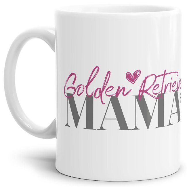 Liebevoll gestaltete Keramik-Tasse mit Hunderassen für Hundemamas -GoldenRetriever - Diese neue Lieblingstasse ist das perfekte Geschenk für...