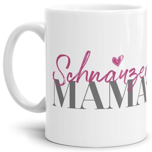 Liebevoll gestaltete Keramik-Tasse mit Hunderassen für Hundemamas -Schnauzer - Diese neue Lieblingstasse ist das perfekte Geschenk für...