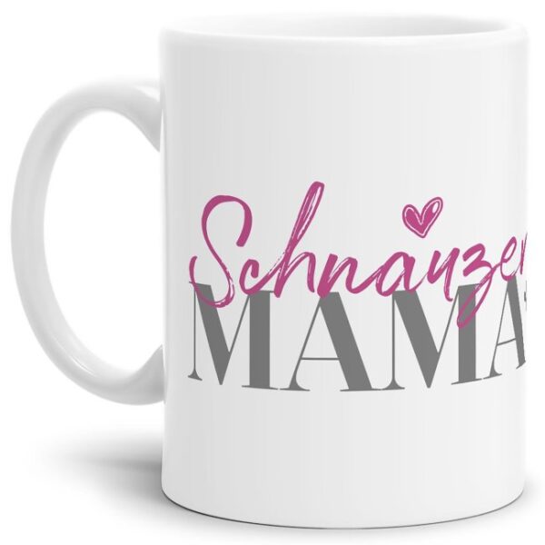 Liebevoll gestaltete Keramik-Tasse mit Hunderassen für Hundemamas -Schnauzer - Diese neue Lieblingstasse ist das perfekte Geschenk für...