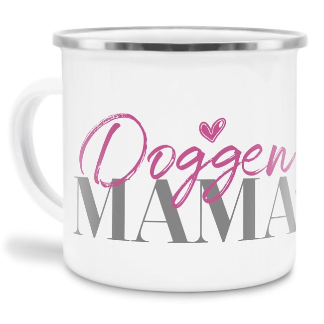 Liebevoll gestaltete Emaille-Tasse mit Hunderassen Mama - Dogge - Diese neue Lieblingstasse ist das perfekte Geschenk für Hundebesitzer und...