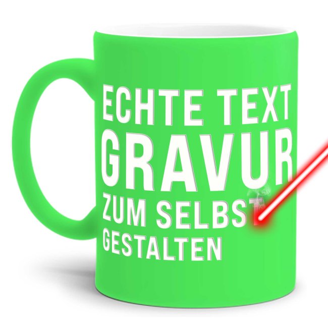 Gestalte hier Deine knallige Neon-Tasse mit Deinem Wunschtext. Es stehen Dir 5 Zeilen zum Beschriften zur Verfügung. Wähle aus vielen verschiedenen...