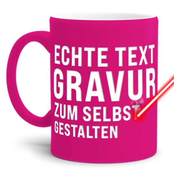 Gestalte hier Deine knallige Neon-Tasse mit Deinem Wunschtext. Es stehen Dir 5 Zeilen zum Beschriften zur Verfügung. Wähle aus vielen verschiedenen...