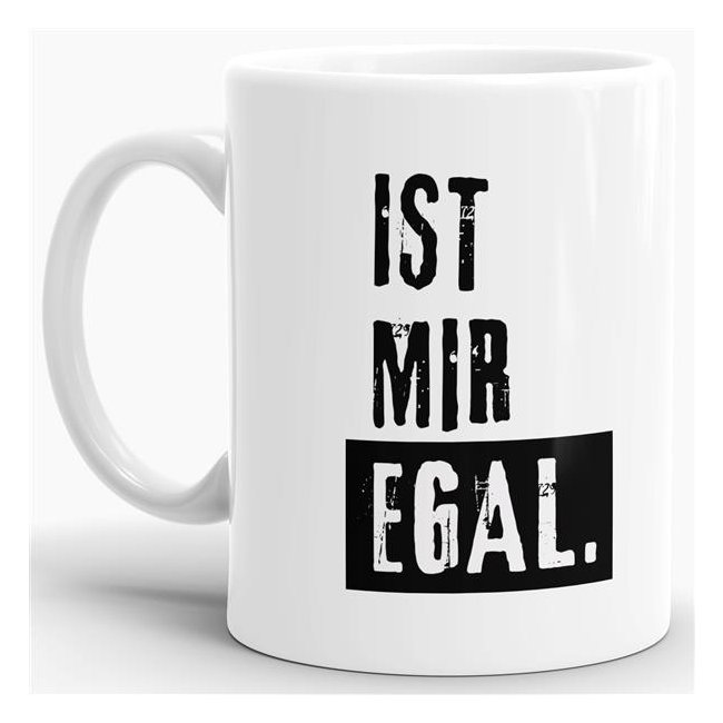 Das Leben manchmal nicht so ernst nehmen können Sie mit unserer verrückten Keramik Tasse mit lustigem Spruch -Ist mir egal. Eine lustige...