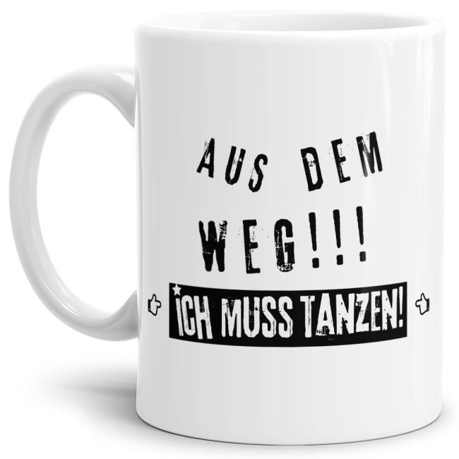 Das Leben manchmal nicht so ernst nehmen können Sie mit unserer verrückten Keramik Tasse mit lustigem Spruch -Aus dem Weg!. Eine lustige...