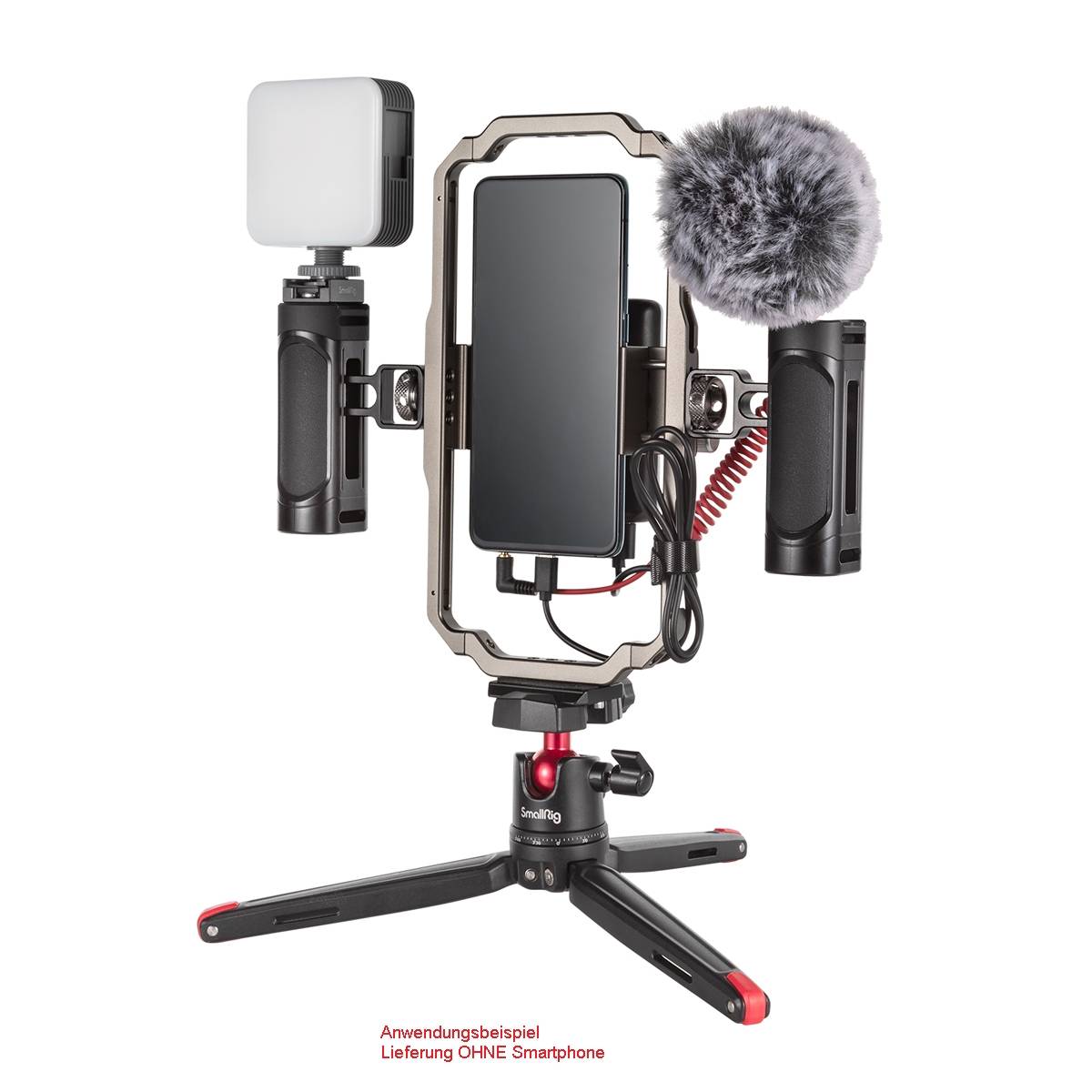 Hauptmerkmale • Die richtige Lösung für Telefon-Vlogging und Live-Streaming. • Handheld-Aufnahmen und Stativaufnahmen. • Eine Mini-LED-Licht und professionelle Mikrofon