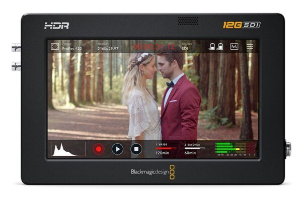 Blackmagic Video Assist 5'' 12G HDR Monitor Mit dem neuen Blackmagic Assist 12G HDR lässt sich der Leistungsumfang einer jeden SDI- oder HDMI-Kamera um professionelles