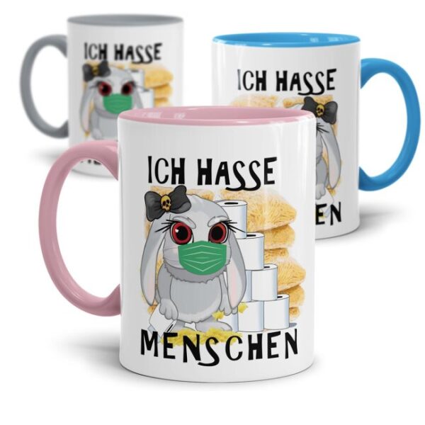 Hasen-Becher aus hochwertiger Keramik mit aktuellem Spruch