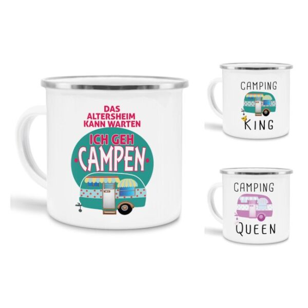 Unsere Camper Tassen aus Emaille mit lustigen Sprüchen sind eine tolle Geschenk-Idee zu jedem Anlass und gehören in jedes Wohnmobil. Mit diesem...