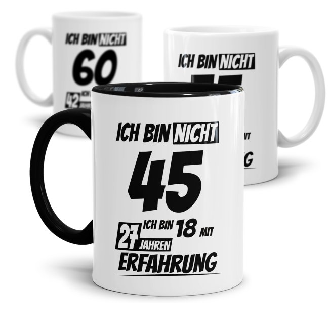 Tasse mit lustigem Geburtstagsspruch als Geschenkidee für Freunde und Familie zum Geburtstag. Lustige Geburtstagstasse aus hochwertiger Keramik und...