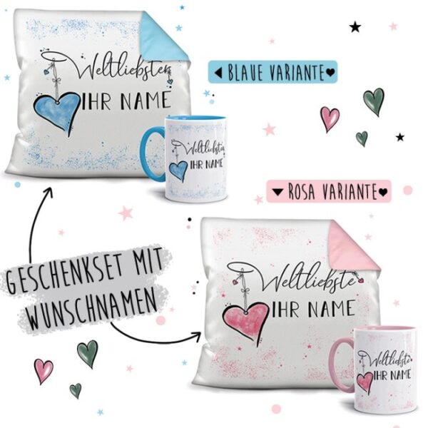 Unser liebevoll gestaltete Geschenk-Set bestehend aus einem weißen Kissen und unserer hochwertigen Tasse mit schönem Motiv ist das perfekte...