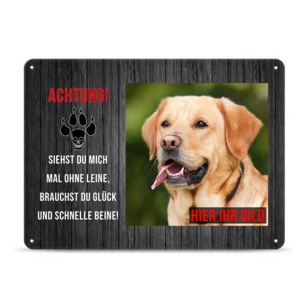 Personalisiertes Türschild für alle Hundebesitzer mit dem eigenem Hundefoto und lustigem Spruch - Wer eine besondere Geschenkidee für einen...