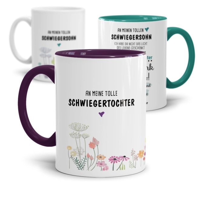 Liebevoll designte Kaffeebecher mit schönen Sprüchen