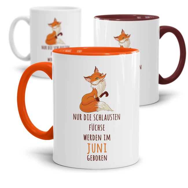 Persönliche Fuchstasse als Geburtstagsgeschenk für alle schlauen Füchse. Lustige Geschenkidee für Freunde und Familie zum Geburtstag. Tasse mit...