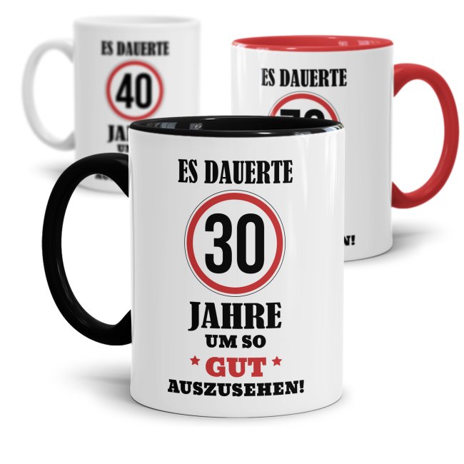 Lustige Tasse als Geburtstagsgeschenk zum Geburtstag aus hochwertiger Keramik. Lustige Geschenkidee zum Geburtstag für Freunde und Familie.