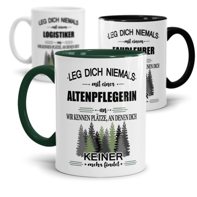 Berufe-Tassen mit lustigem Spruch aus hochwertiger Keramik. Ob für die Kaffeepause in der Werkstatt