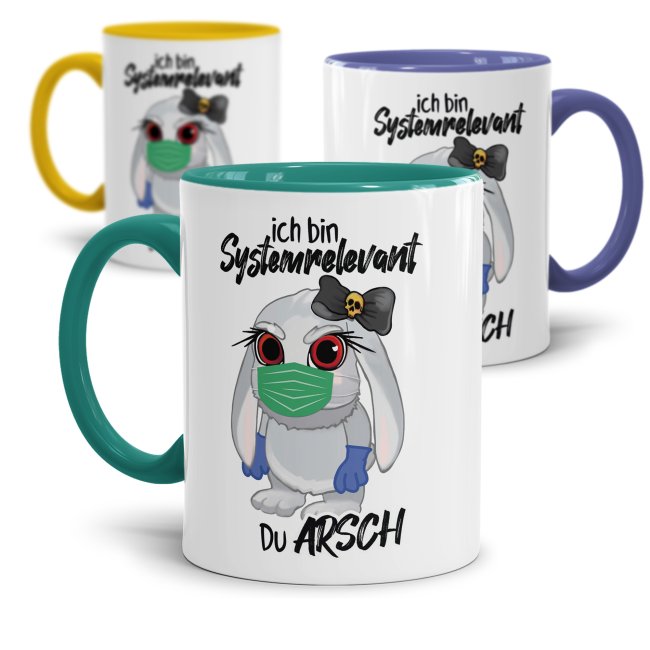 Freche Hasi-Tasse für alle systemrelevanten