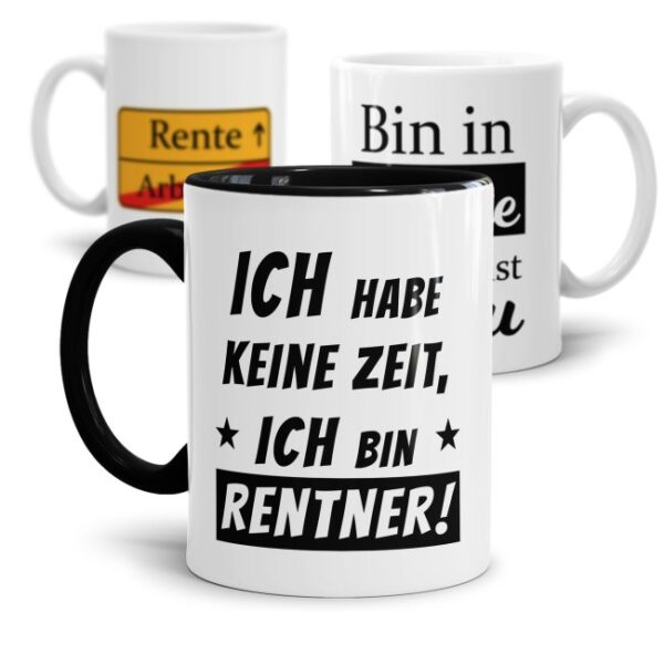 Witzige Kaffeebechern für die Rente mit vielen lustigen Sprüchen. Kleine Geschenke zum Ruhestand für angehende Rentner und Rentnerinnen. Wählen Sie...