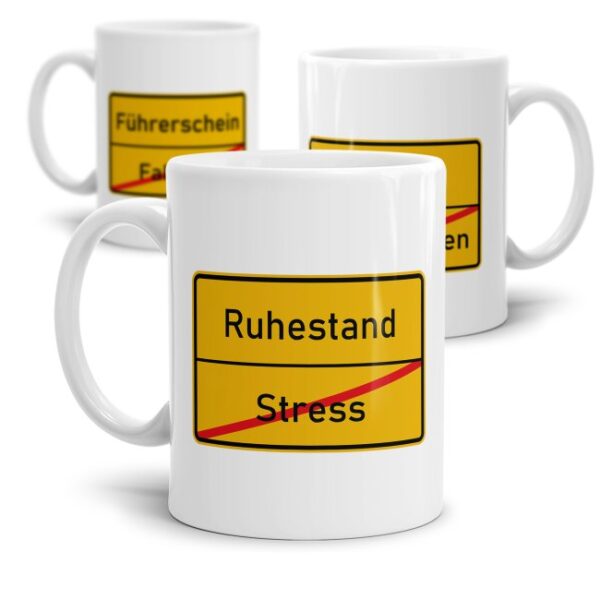 Lustige Ortschild-Tasse in vielen witzigen Variationen. Bedruckte Kaffeetasse aus hochwertiger Keramik mit coolen Texten passend zu vielen Anlässen...