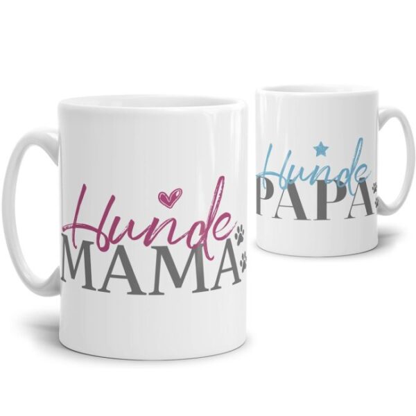 Liebevoll gestaltete Keramik-Tasse mit lustigem Hunde-Spruch - Hundemama oder Hundepapa - Diese neue Lieblingstasse ist das perfekte Geschenk für...