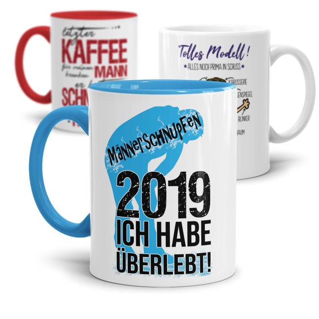 Frauen sind anders. Männer auch! Hier gibt es Kaffeebecher mit lustigen Männersprüchen für Männer mit Humor und Frauen