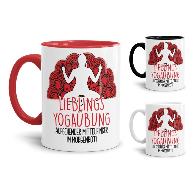 Lustige Tassen für Yoga-Fans und Nicht-Yoga-Fans als kleine Aufmunterung für die erste Kaffeepause am Morgen gedacht - auch für die zweite oder die...