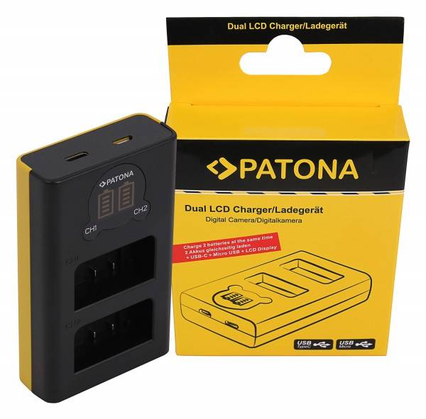 Mit dem PATONA Dual LCD USB Ladegerät f. Nikon EN-EL25 lassen sich zwei Akkus schnell