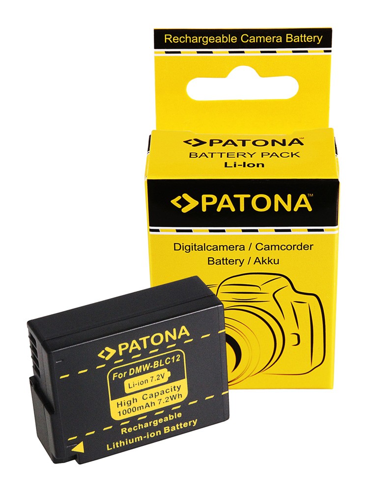 PATONA Akku f. Panasonic DMW-BLC12 E Lumix DM FZ200 BLC12 BLC12PP Mit diesem Li-Ionen-Akku erwerben Sie ein Qualitätsprodukt. Der Akku ist 100% baugleich zu dem Original Akku.