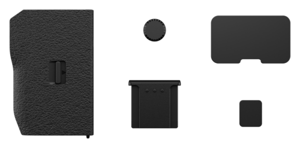 Dieses Kit beinhaltet verschiedene Abdeckungen für die an der Kamera befindlichen Anschlüsse und Schnittstellen. 1x Synchronanschluss 1x Blitzgeräteschuh 1x Anschlussabdeckung