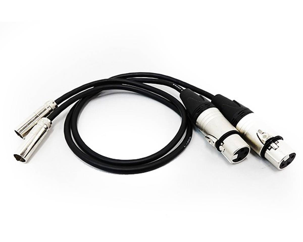 2x Adapterkabel Mini-XLR male auf XLR female für Blackmagic Design Video Assist 4K und andere