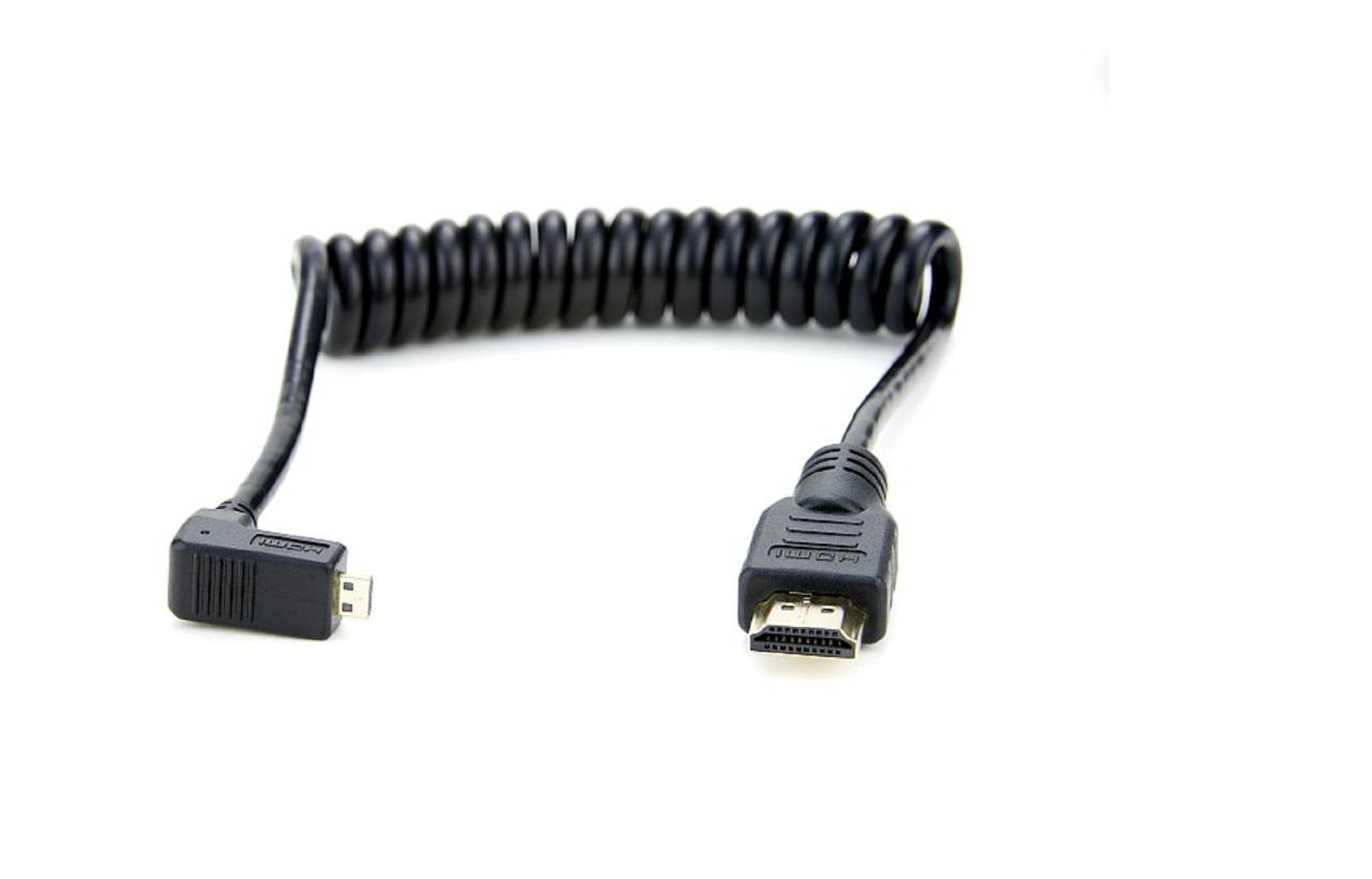 HDMI 1.4 Spiralkabel Micro HDMI auf Full HDMI (30-45 cm)