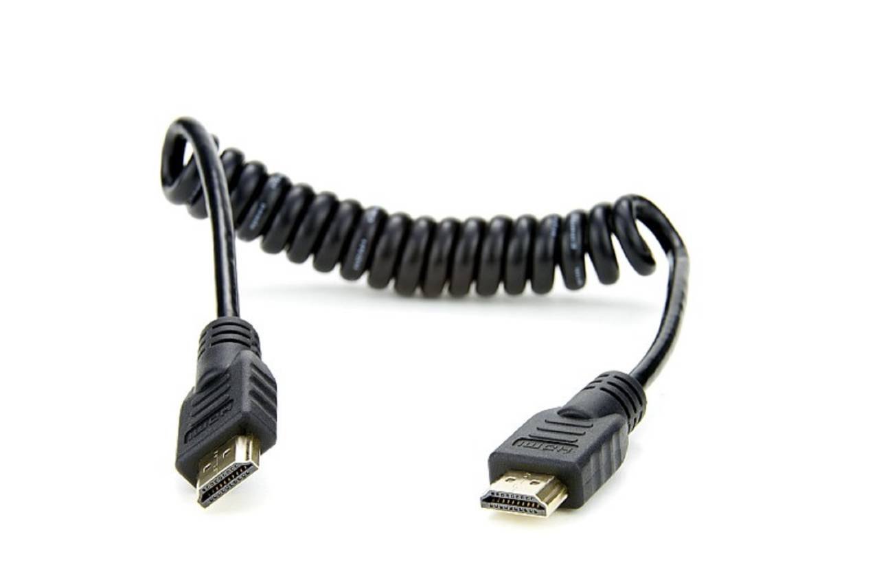 HDMI 1.4 Spiralkabel Full HDMI auf Full HDMI (30-45 cm)