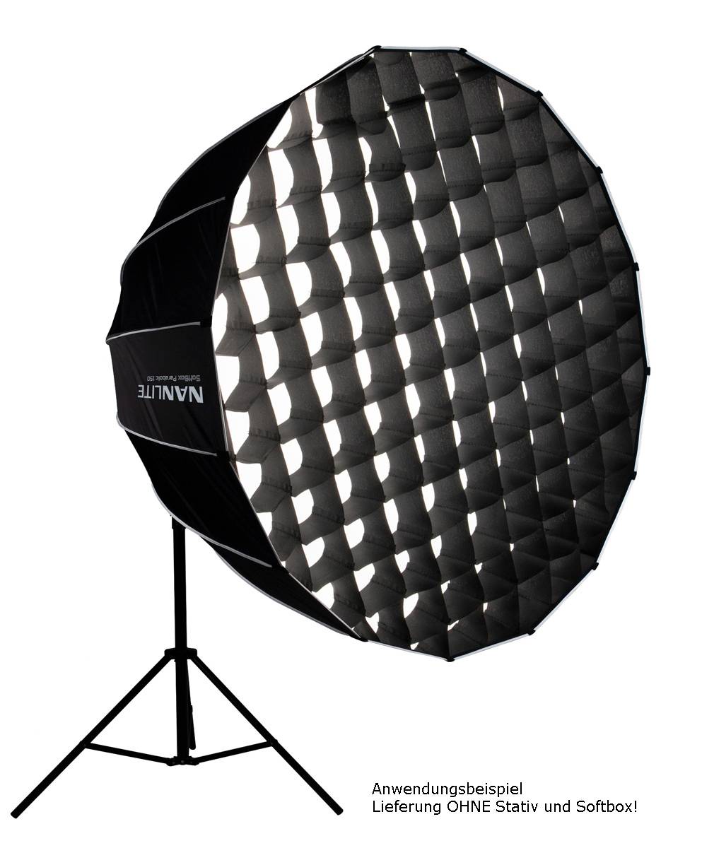 Für NANLITE Parabol-Softbox SB-PR-150. Zur Erzielung von gerichtetem Licht und zur Verminderung von Streulicht. Befestigung über Klettverschluss.