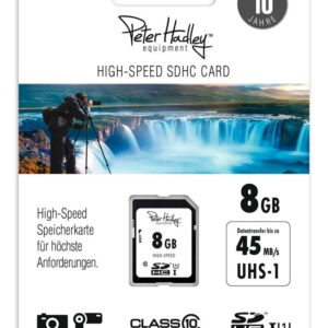 Peter Hadley SDHC-Karte 8GB Features: UHS-1 HighSpeed Class10 Schreiben 12MB/sec