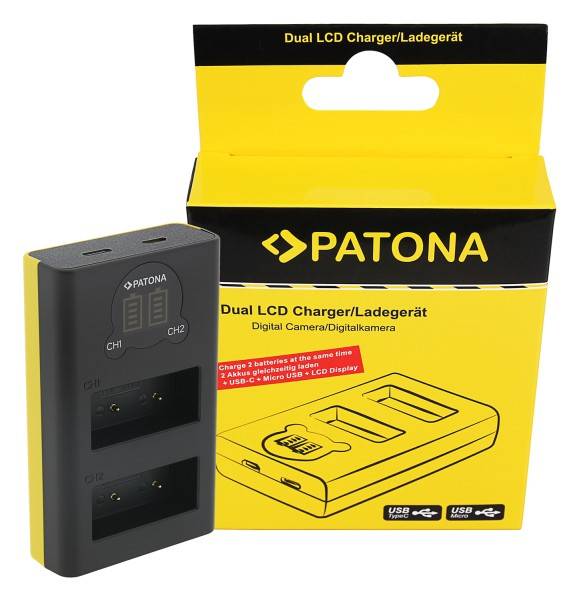 Mit dem PATONA Dual LCD USB Ladegerät f. Fuji NP-W126 lassen sich zwei Akkus schnell