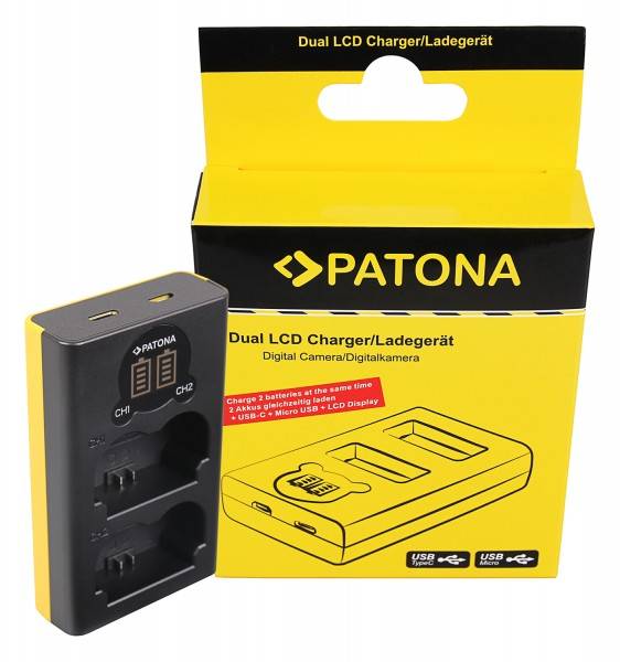 Mit dem PATONA Dual LCD USB Ladegerät f. Fuji NP-W235 lassen sich zwei Akkus schnell