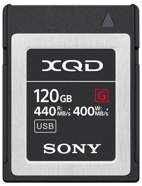 XQD Speicherkarte der G-Serie mit 120GB und einer Übertragungsgeschwindigkeit von 440MB/s