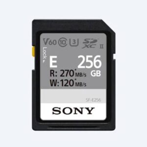 Mit SD-Karten der SF-E Serie sind UHS-II-Leistung und die legendäre Zuverlässigkeit von Sony greifbarer denn je. Zügige Übertragung mit Schreibgeschwindigkeiten bis 120 MB/s