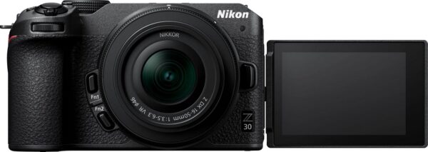 Nikon Kit Z 30 + 16–50 + 50–250 VR Systemkamera (NIKKOR Z DX 16–50 mm 1:3,5–6,3 VR, NIKKOR Z DX 50–250 mm 1:4,5–6,3 VR, 20,9 MP, Bluetooth, WLAN (Wi-Fi)