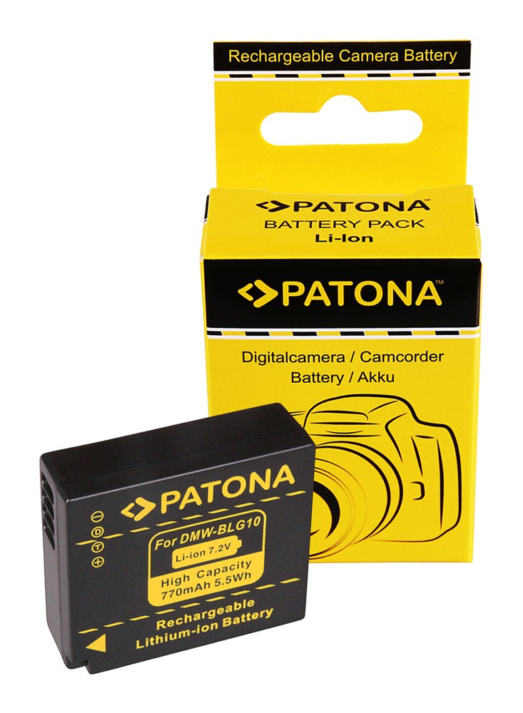 PATONA Akku f. Panasonic DMC-GF6 DMW-BLG10 CS-BLG10MC Mit diesem Li-Ionen Akku Panasonic DMC-GF6 erwerben Sie ein Qualitätsprodukt der Marke PATONA. Alle Akkus sind nach