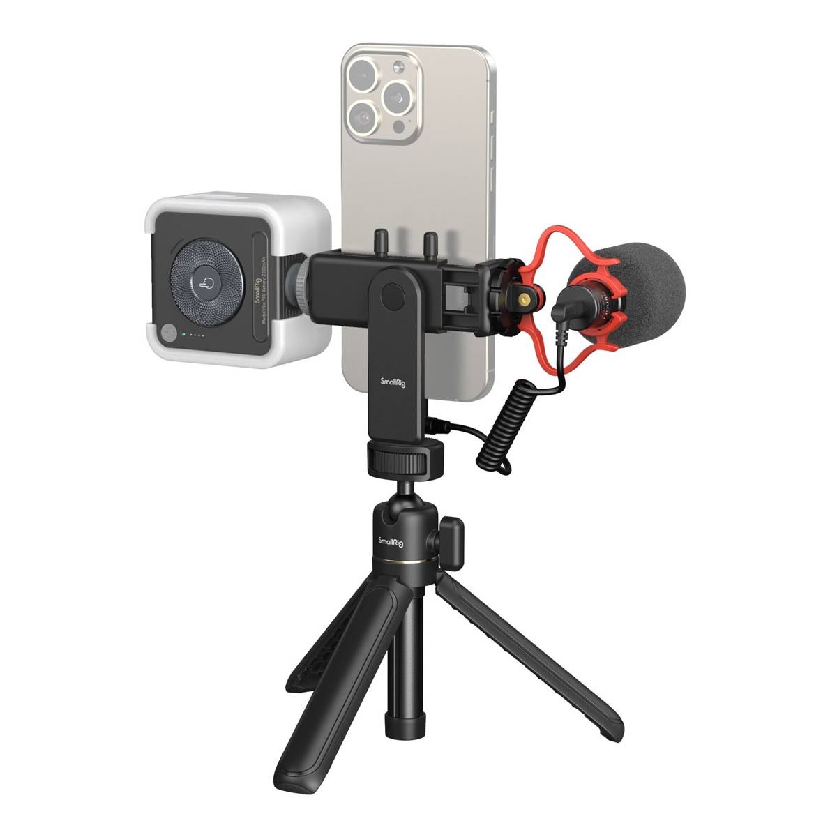 Das SmallRig Vlog Tripod Kit VK-50 II 4369 besteht aus einem ausziehbaren Tischstativ