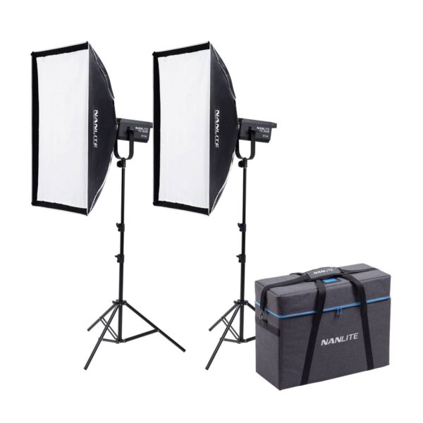 2 x Studio-Scheinwerfer FS-300B Bi-Color Jeweils mit COB-LED