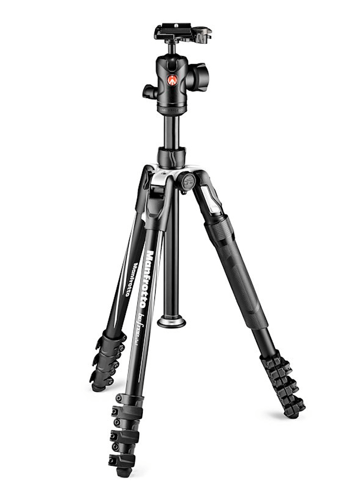 Manfrotto Befree 2N1 Alu Reisestativ mit Klemmverschluss & integriertem Einbeinstativ Das Manfrotto Befree 2N1 Aluminium Reisestativ mit QPL-Schnellverschluss und Kugelkopf